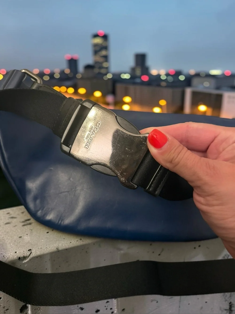 Coach Warren Belt Bag with Watercolor Script Print - Great Condition!